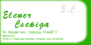 elemer csepiga business card
